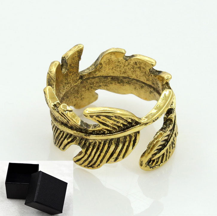 Woman Jewelry Fashion Simple Design Leaf Ring