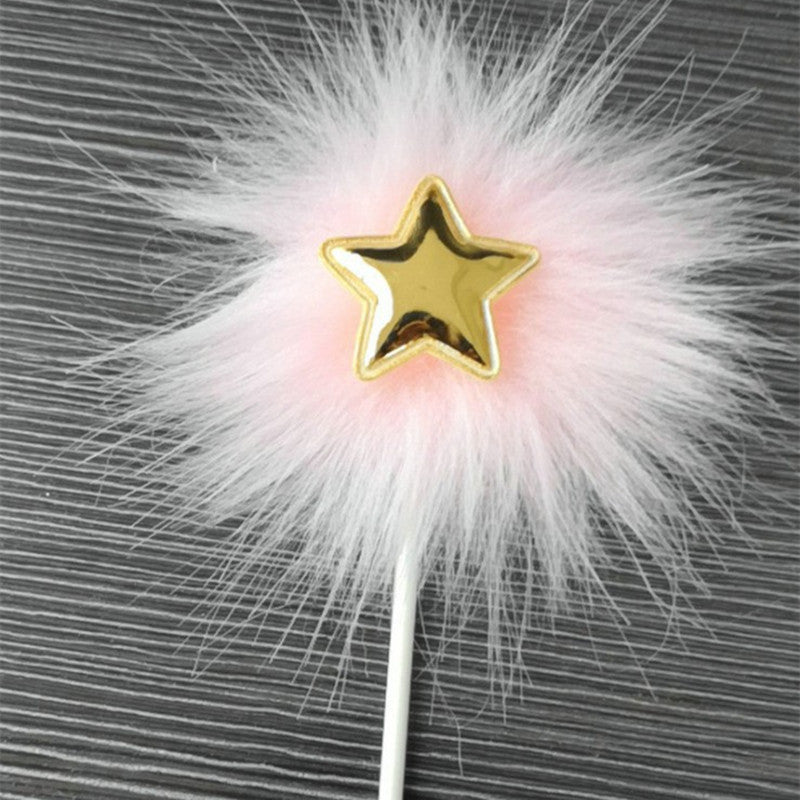 Pink Sliver Angel Wings Cake Flag Wedding Party Decorations