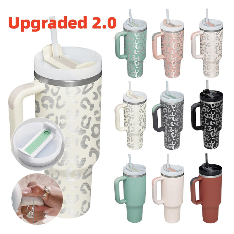 Halloween Thermal Mug 40oz Straw Coffee Insulation Cup With Handle