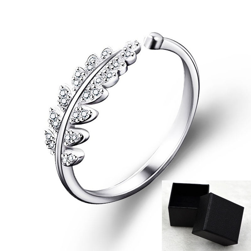 Woman Jewelry Fashion Simple Design Leaf Ring