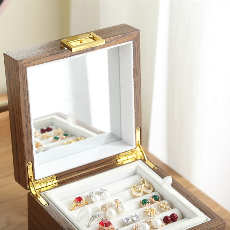 Classical jewelry box wooden storage cosmetic box jewelry