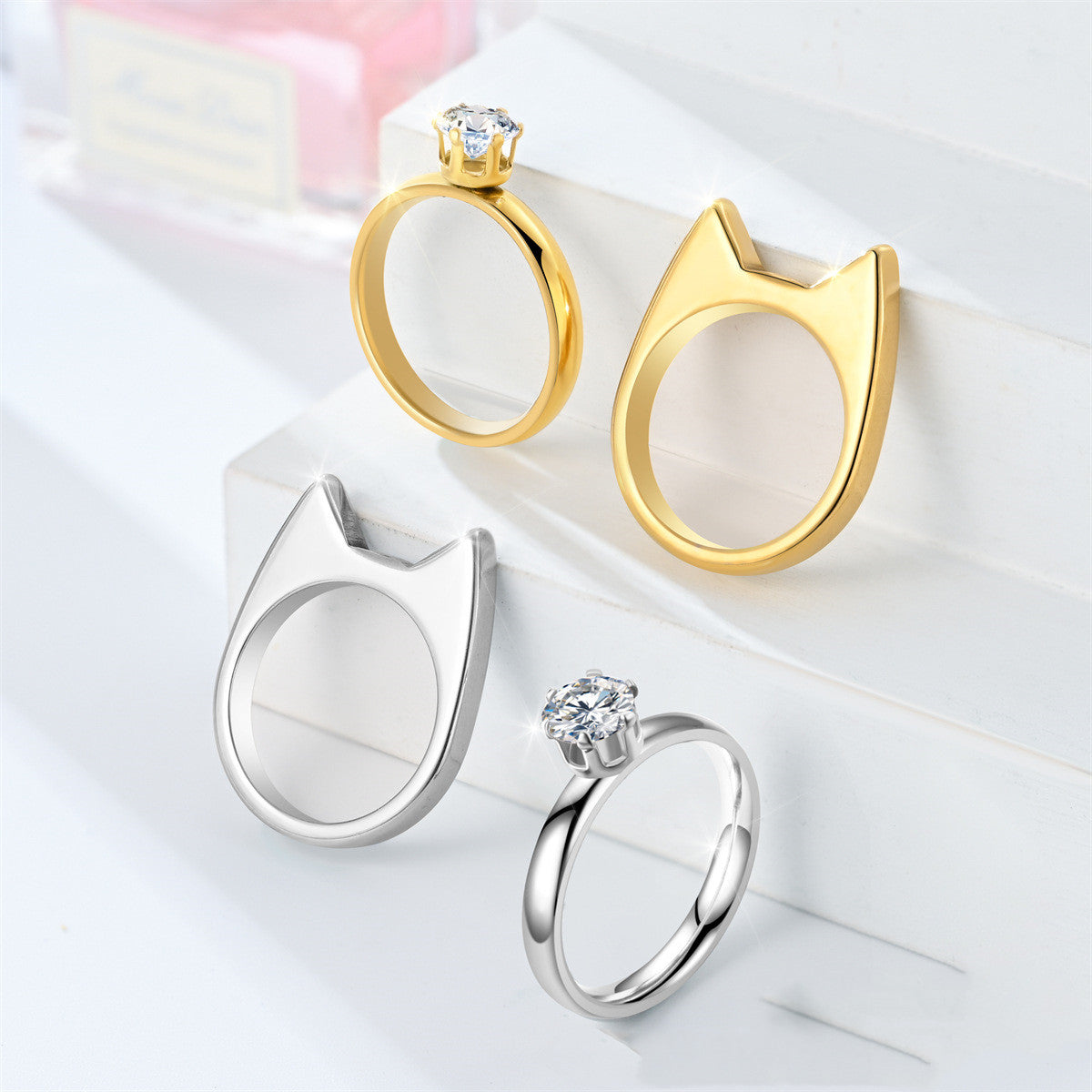 Fashion Jewelry Cat Ear Anti-body Ring